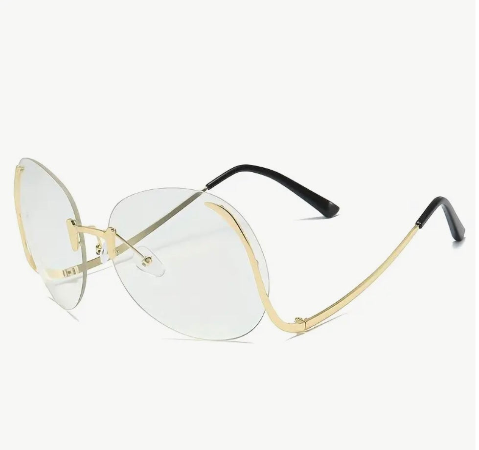 TRANSPARENT RIMLESS SUN GLASSES