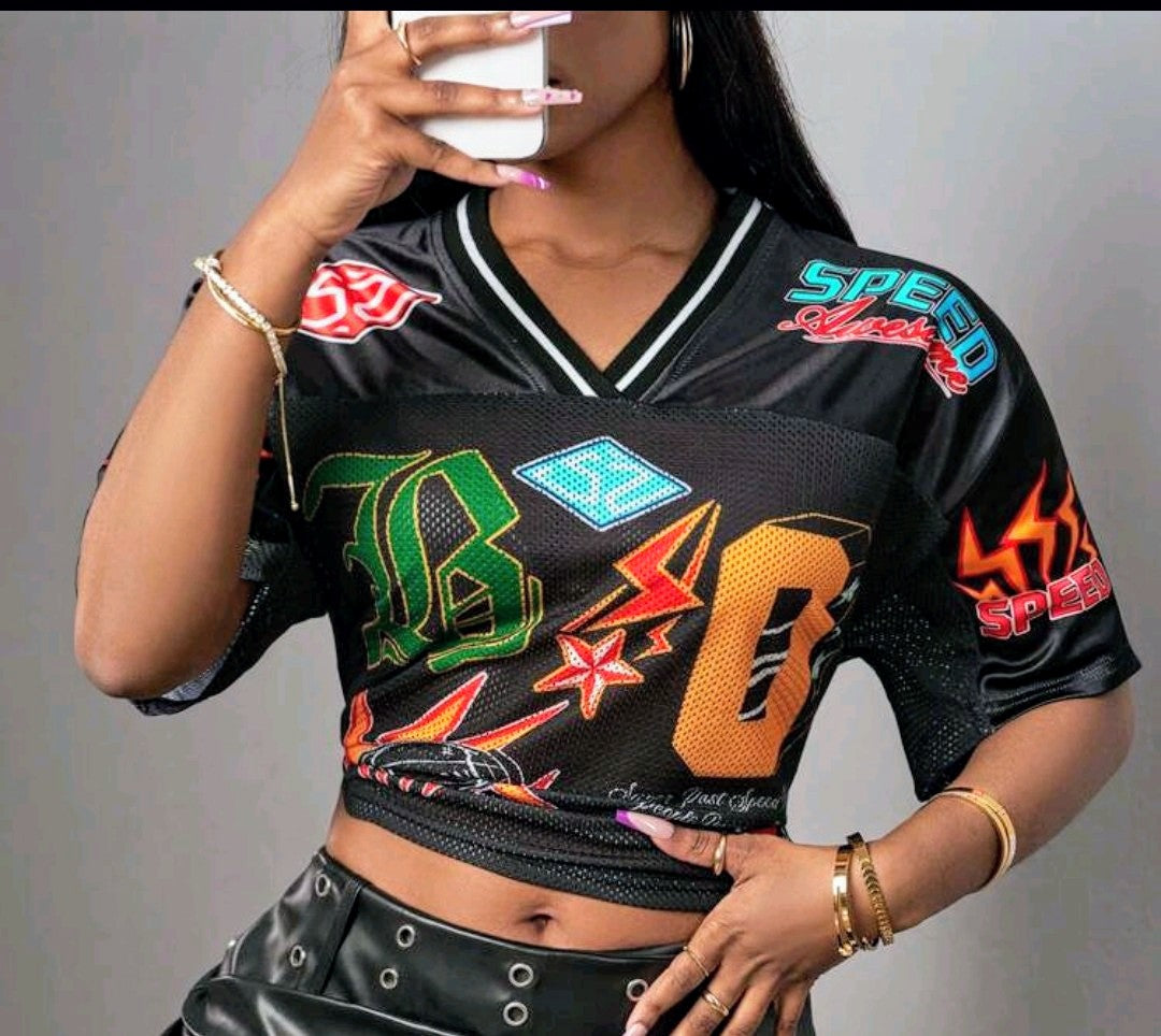 DIVA GRAPHIC JERSEY TOP